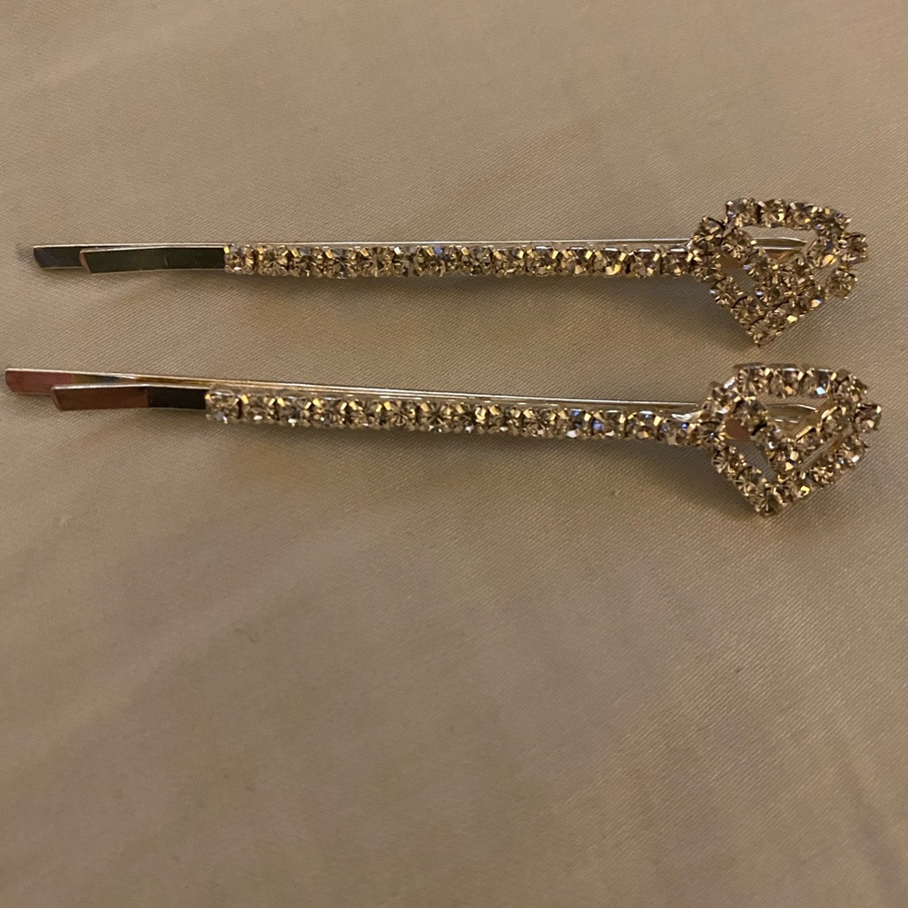 New Silver & Clear  Rhinestone Hair Pin Set